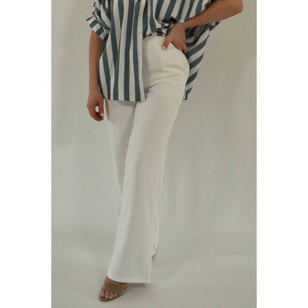 NEW EVENUEL spinnaker high waisted trouser in white